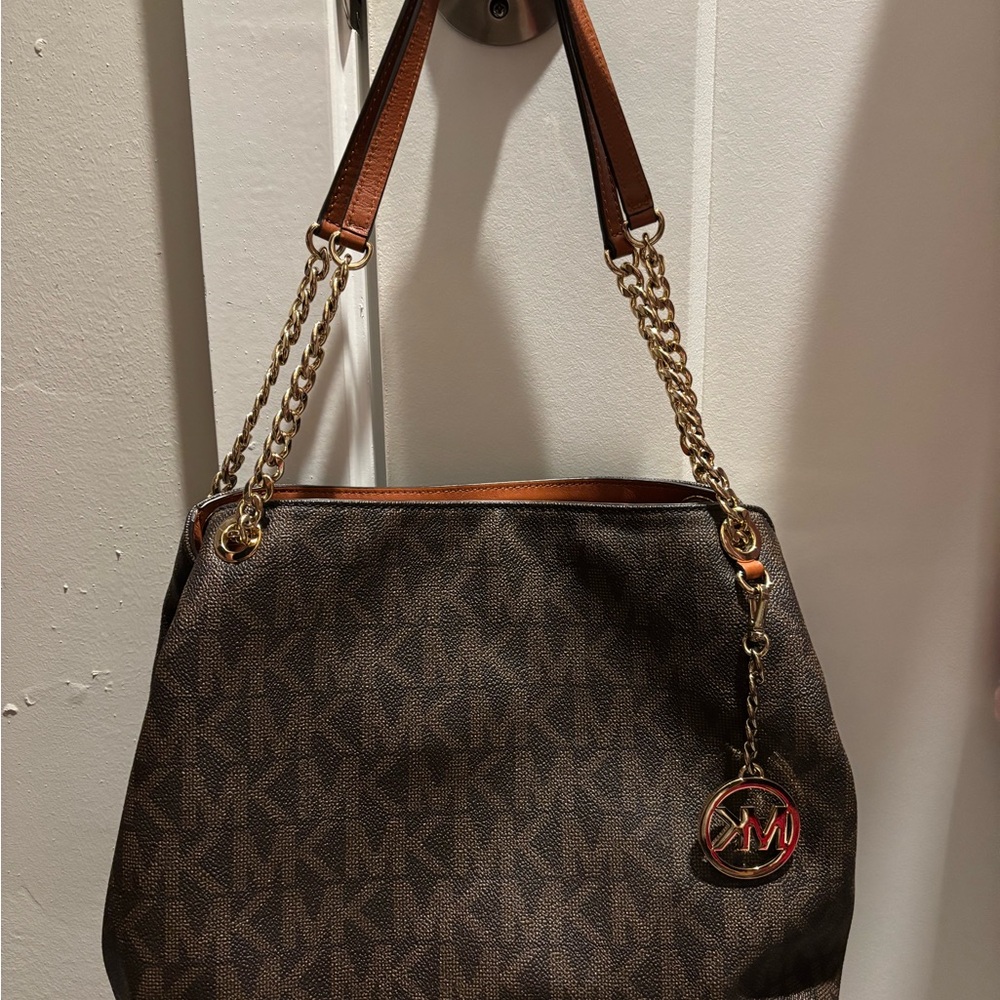 Michael Kors Brown Signature Jet Set Bag